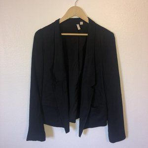 Frenchi Womens Notched Blazer Jacket Pockets Black